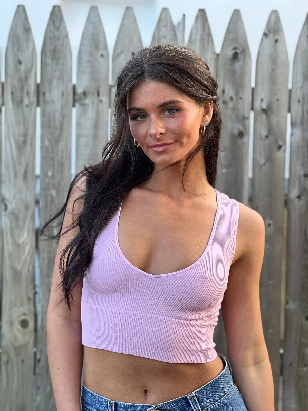 Plunge V-Neck Crop Top