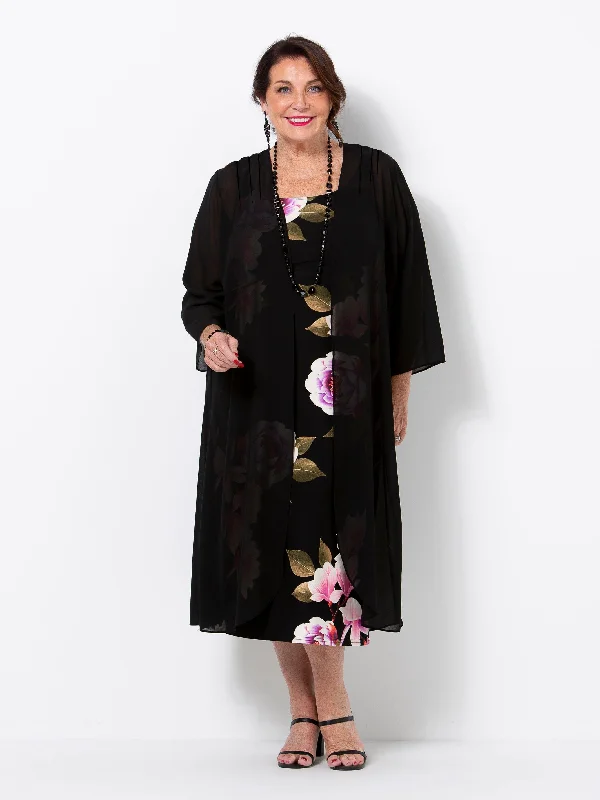 Black Georgette Evening Jacket