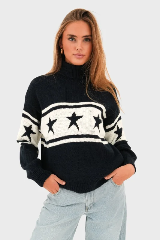 "Cosy star" sweater navy