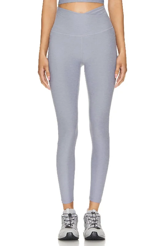 Spacedye At Your Leisure Hw Midi Legging In Cloud Heather Gray