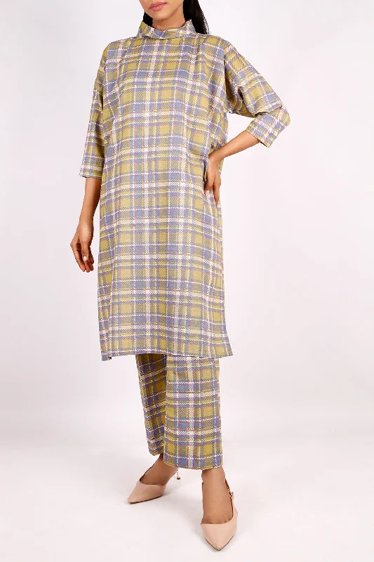 Printed Khaddar Stitched 2 Piece (Shirt/Trouser)