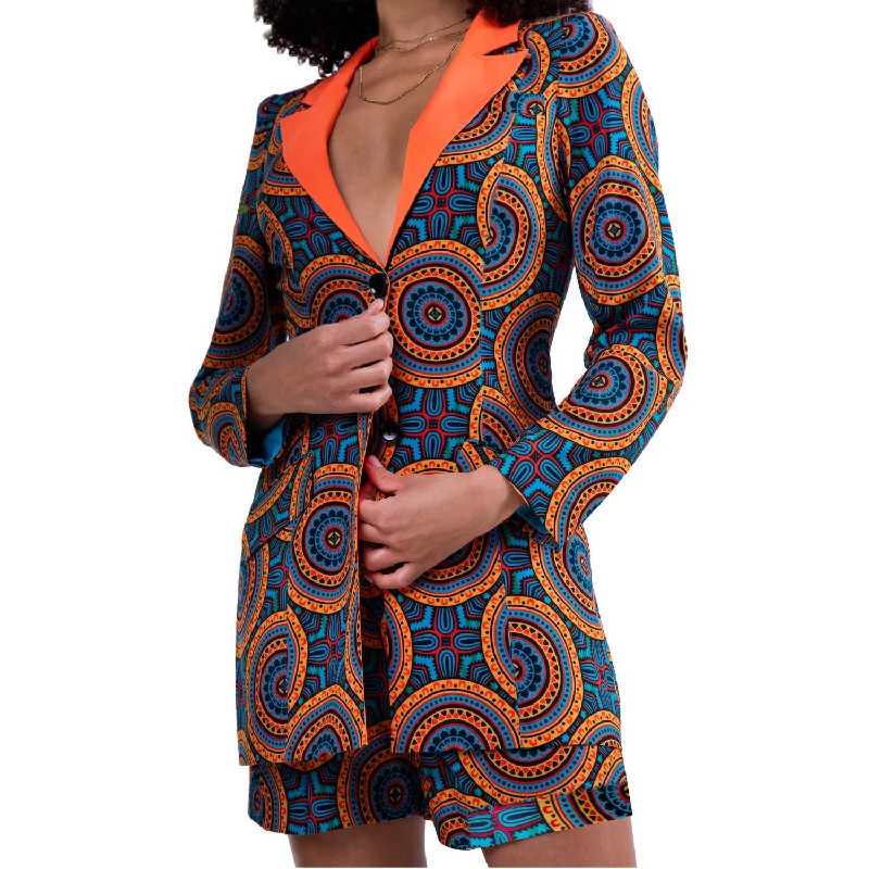 Kahindo Fiesta Tribal Print Tuxedo Jacket