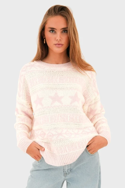 "Christmas" sweater light pink