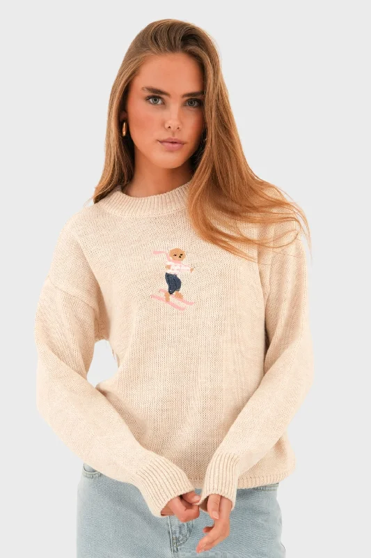 "Hit the slopes" sweater beige