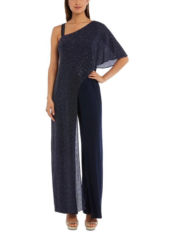 Womens Knit One Shoulder Jumpsuit