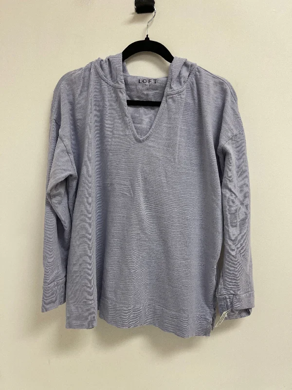 Sweatshirt Hoodie By Loft In Purple, Size: L