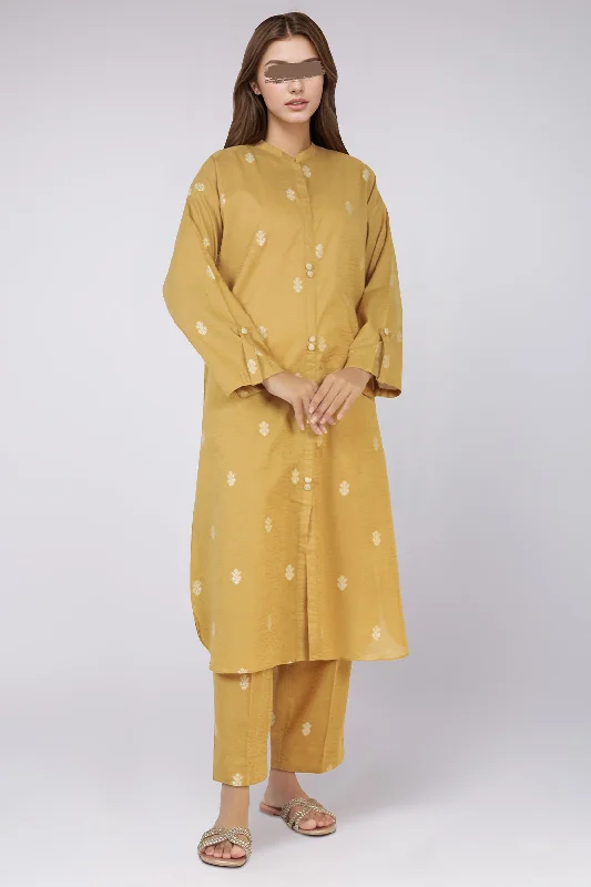 Cotton Jacquard Stitched 2 Piece (Shirt/Trouser)