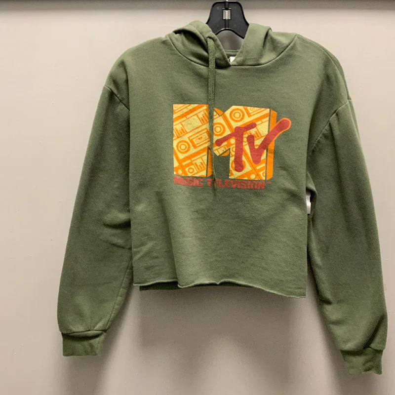 Sweatshirt Hoodie By mtv In Green, Size: M