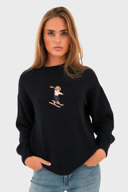 "Hit the slopes" sweater navy