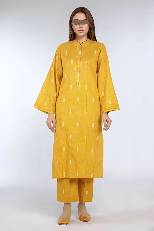 Cotton Jacquard Stitched 2 Piece (Shirt/Trouser)