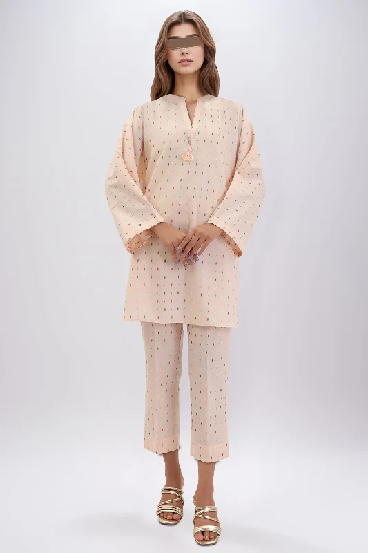 Cotton Jacquard Stitched 2 Piece (Shirt/Trouser)