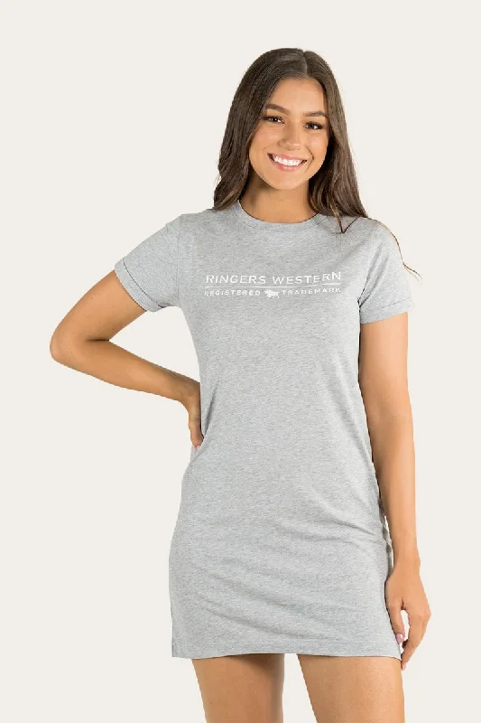 Delta Womens T-Shirt Dress - Grey Marle