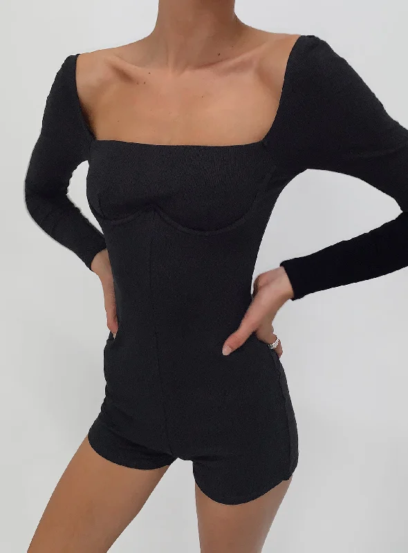 Jolie Playsuit Black