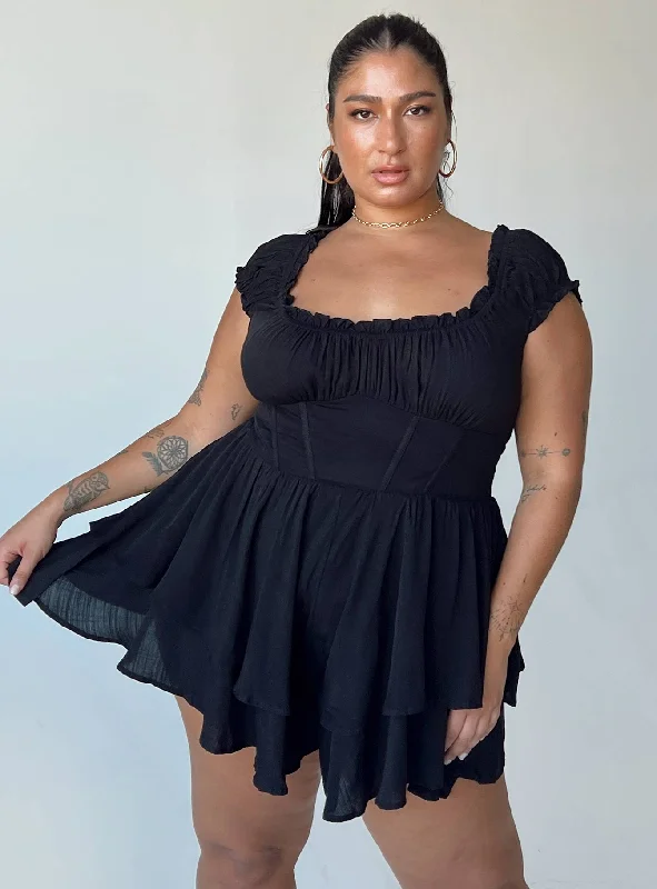 Tahiti Romper Black Curve