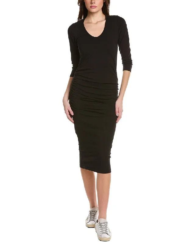 Michael Stars Ruched Midi Dress