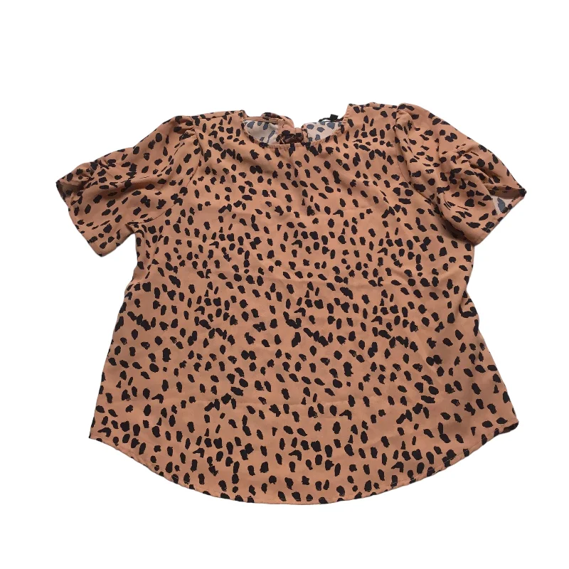 Animal Print Top Short Sleeve Papermoon, Size Petite  M