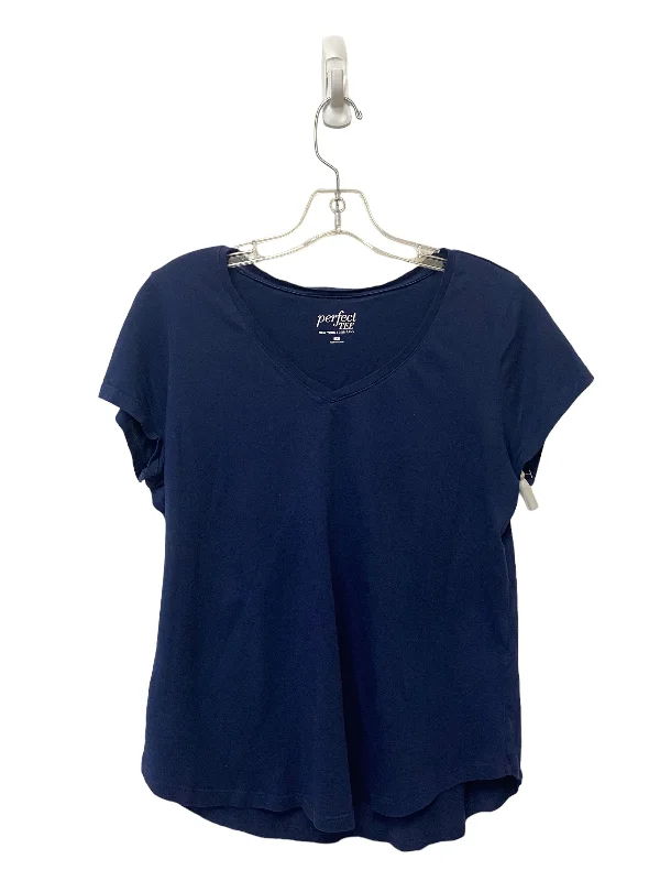 Blue Top Short Sleeve New York And Co, Size M