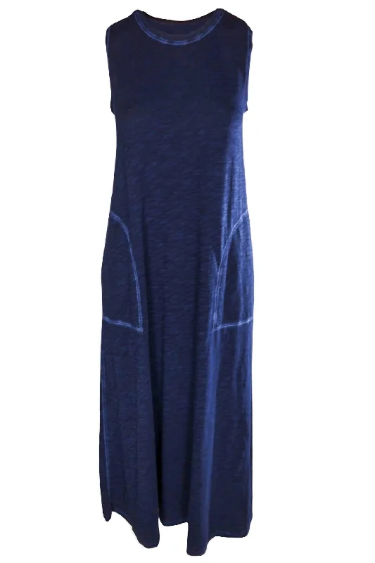 Maxi Tank Dress In Navy