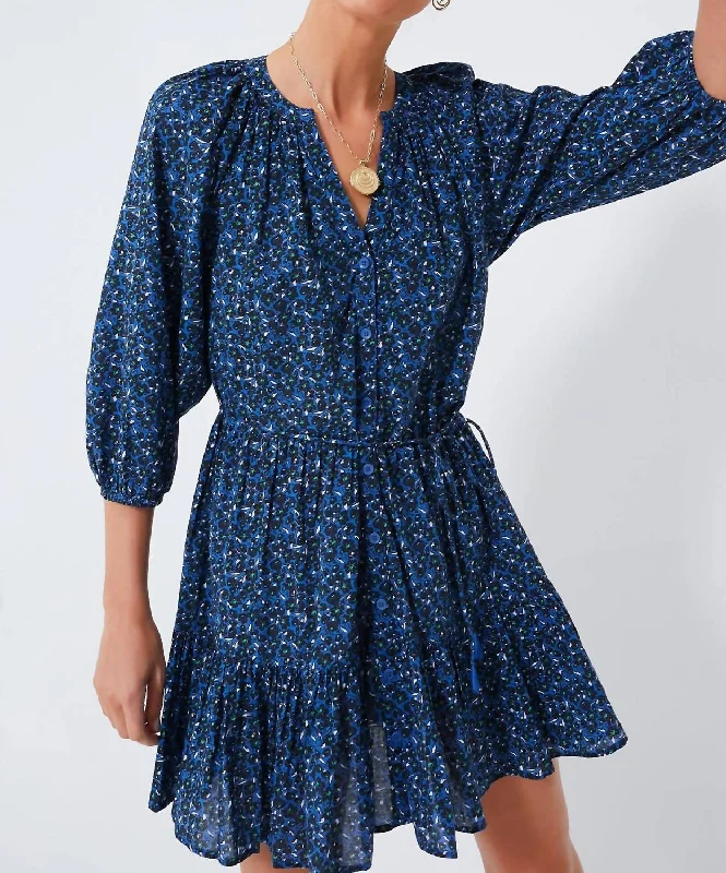 Mini Mitte Dress In Spagliato Floral Blue