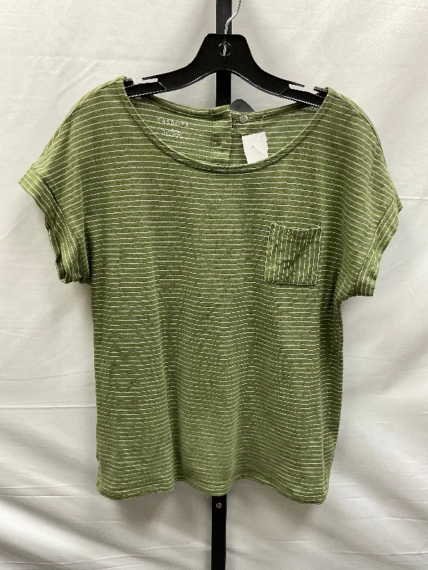 Striped Pattern Top Short Sleeve Talbots, Size L