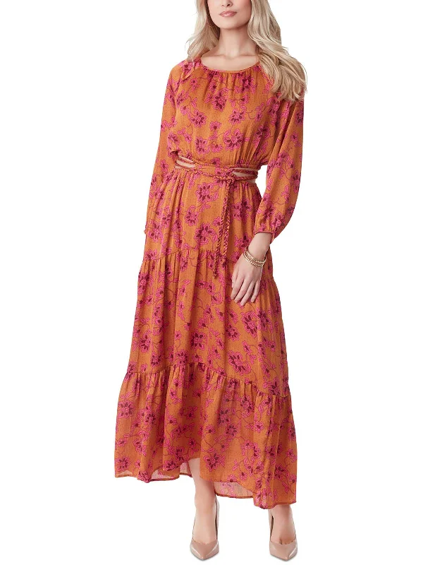 Womens Cut Out Tea Length Maxi Dress