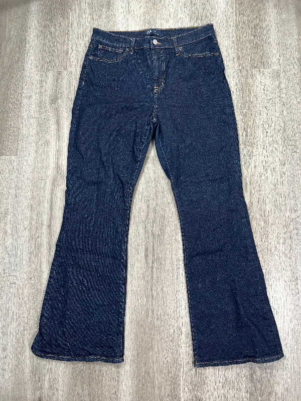 Jeans Flared By Gap In Blue Denim, Size: 14