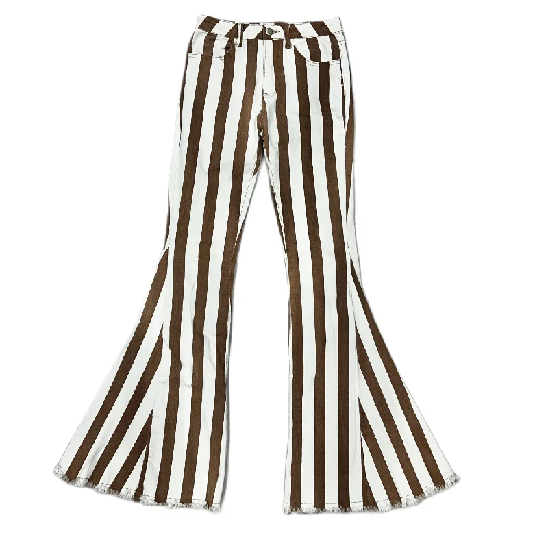 Jeans Flared By Saints & Hearts In Striped Pattern, Size: S