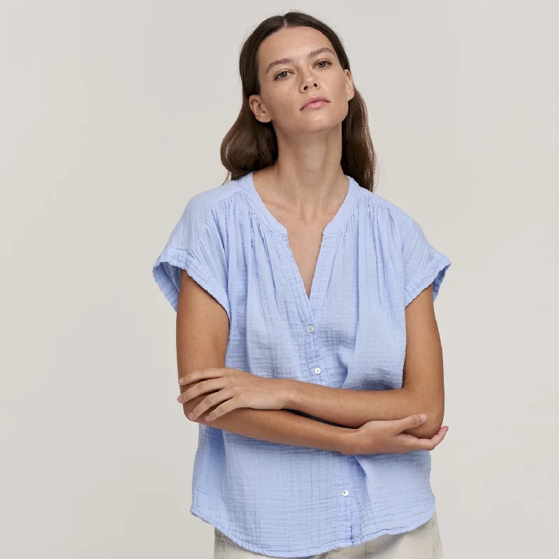 Pamela Cotton Gauze Blouse (Mist)