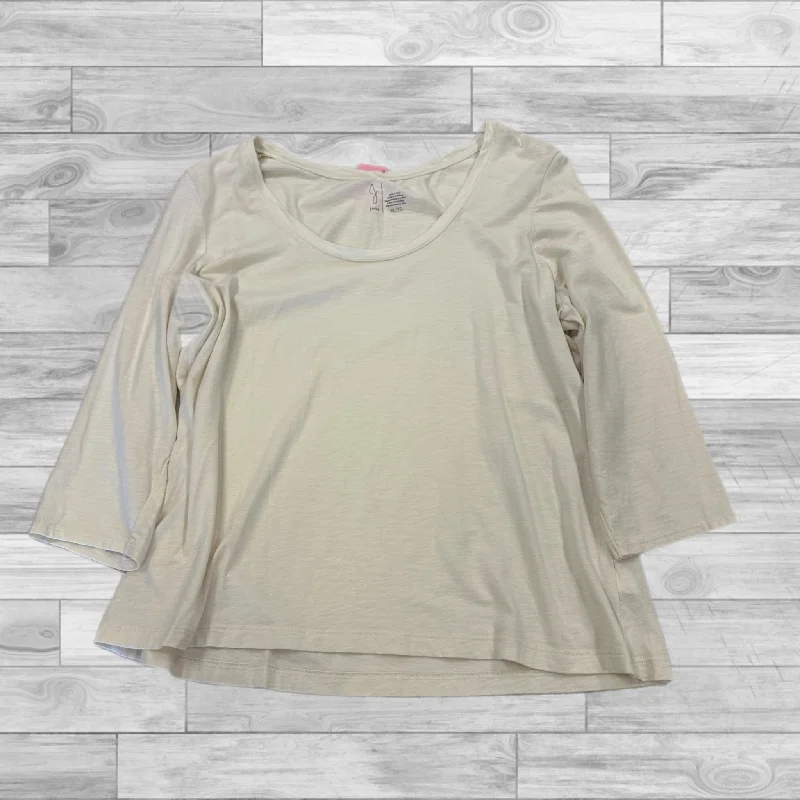 Top 3/4 Sleeve Basic By Joie In Cream, Size: Xl