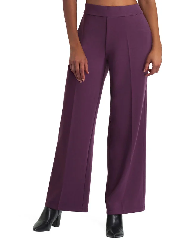 Womens High Rise Work Wear Wide Leg Pants