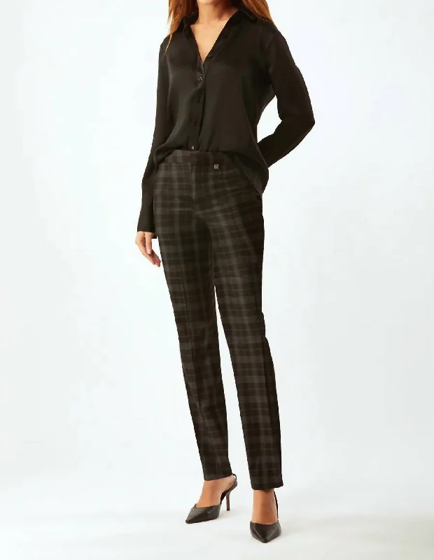 Women's New Houston Classic Trouser In Black Plaid