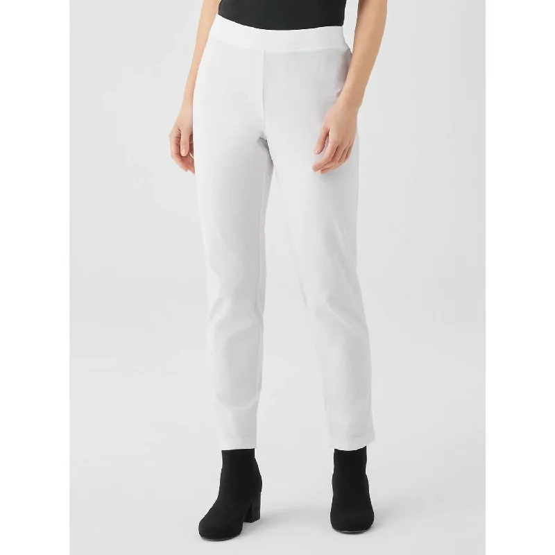 Women's Stretch Crepe Pants In White