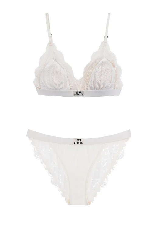 Love Lace Bralette and Wild Rose Brief Set