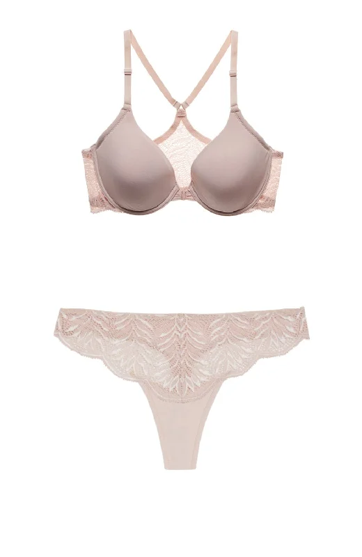 Lush Front Close Contour Bra and Thong Set