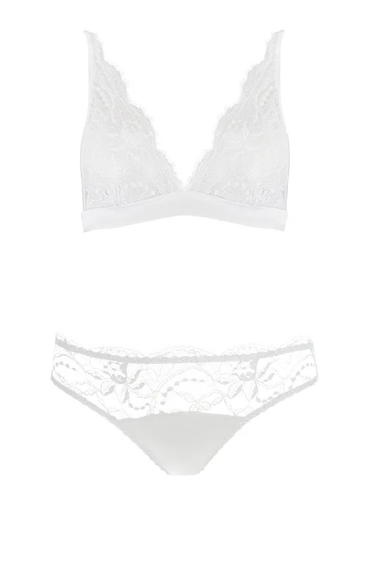 Signature White Boudoir Bra and Brief Set