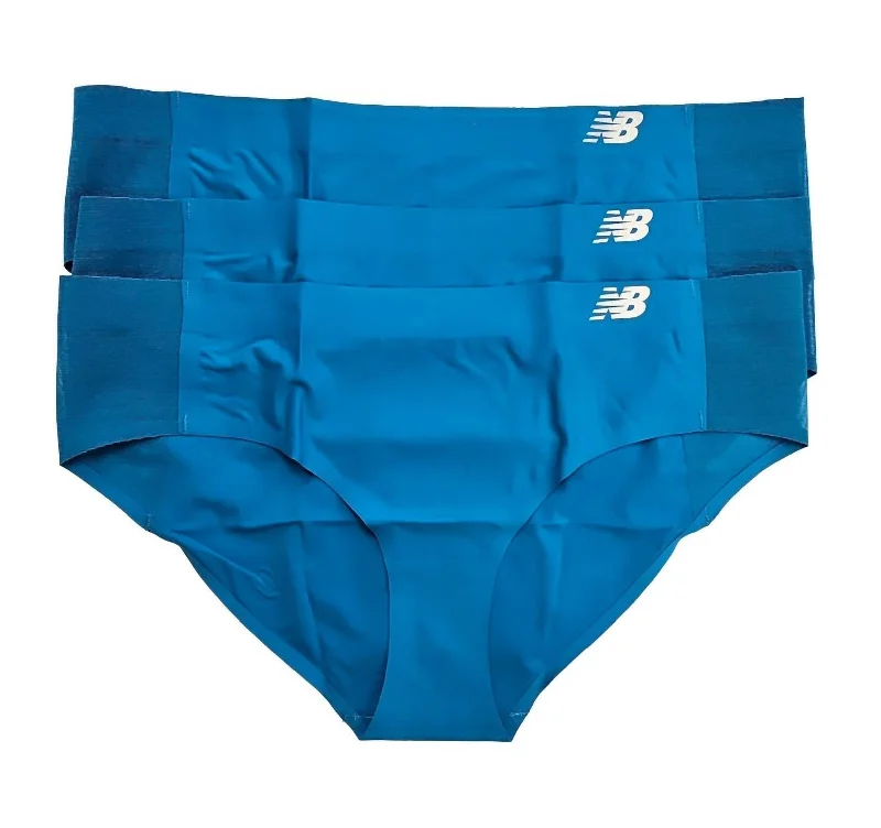 Women's 3-Pack Hybrid Underwear Hipster In Blue/blue/blue