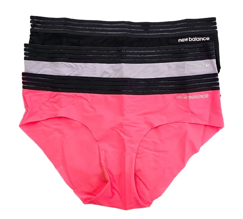 Women's 3-Pack Performance Underwear Spacer Hipster In Black/violet/guava