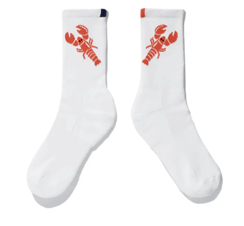 Women's Lobster Sock In White