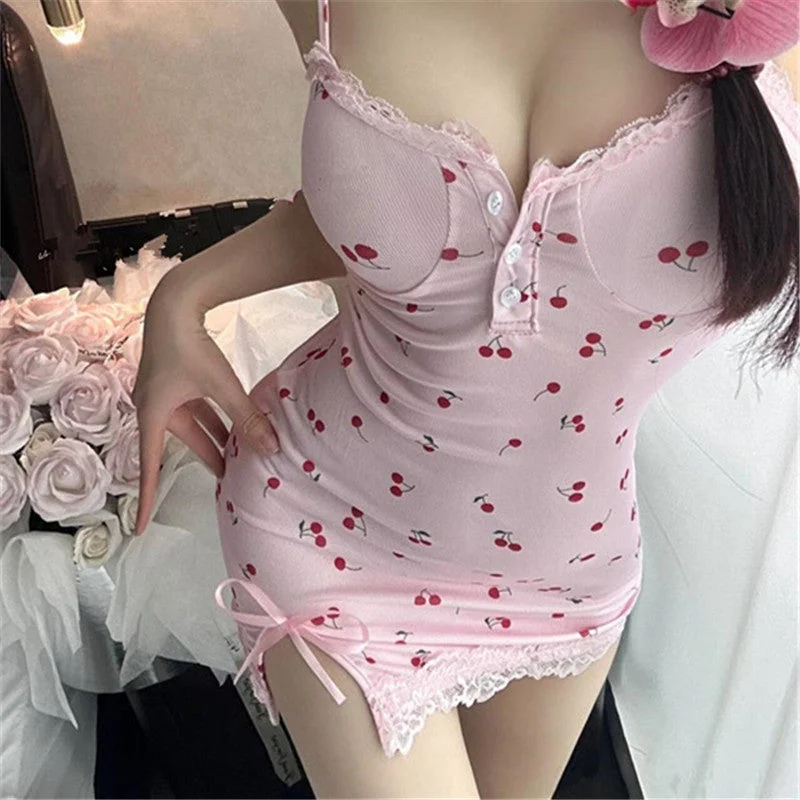 Pink Suspender Nightgown PA10122