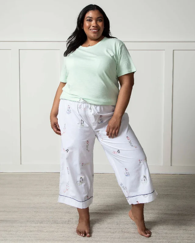 Daughters Of Triton - Cropped PJ Pants - Cloud