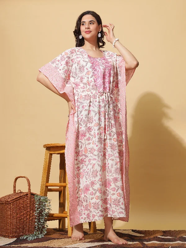 Classic Pink Kaftan in Premium Cotton Fabric