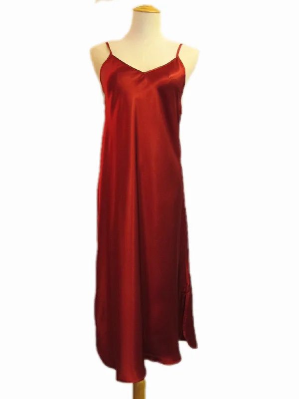 Shoe String Slip Nightdress - Red