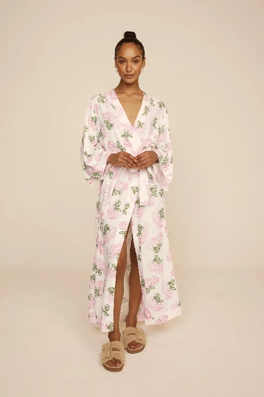 Alice Kimono Robe - Long - Hydrangea Pink