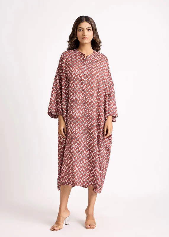 Norah Rust Red Kaftan